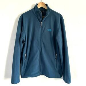 The North Face Full Zip Men's Size Medium Fleece Sweater‎ Jacket Blue